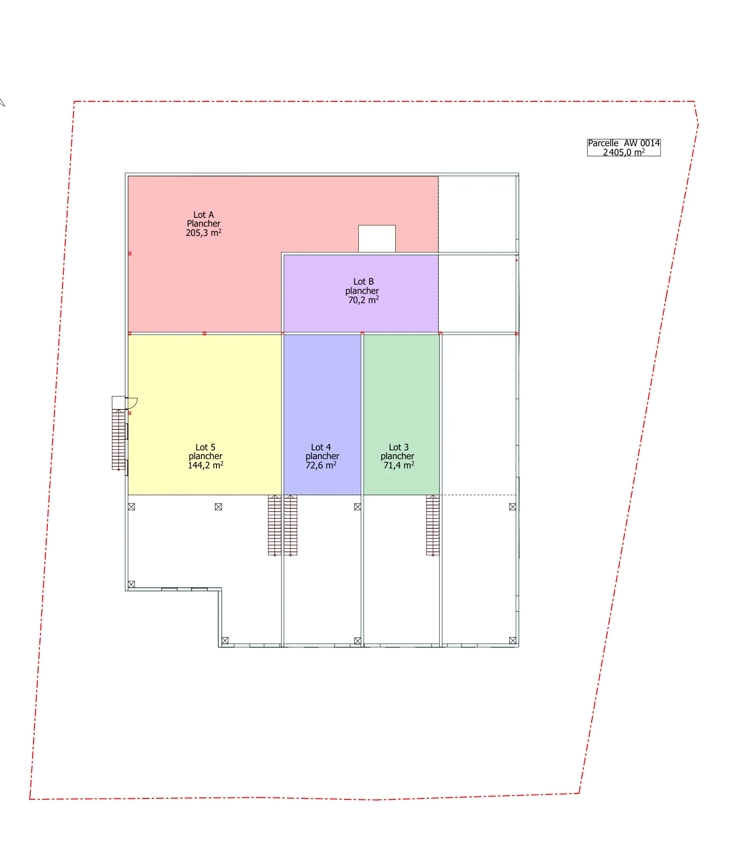 Plan APS — R+1 projet · Ech. 1:250 — Le Météor