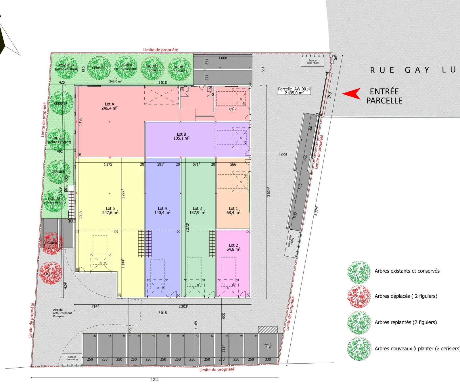 Plan APS — RDC projet · Ech. 1:250 — Le Météor